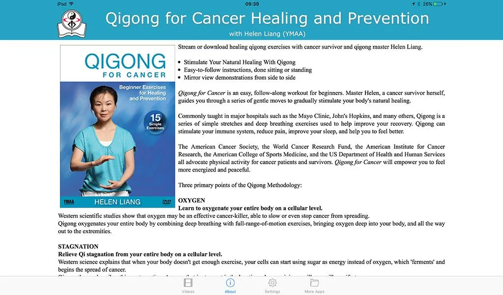 Qigong for Cancer (YMAA) | Indus Appstore | Screenshot