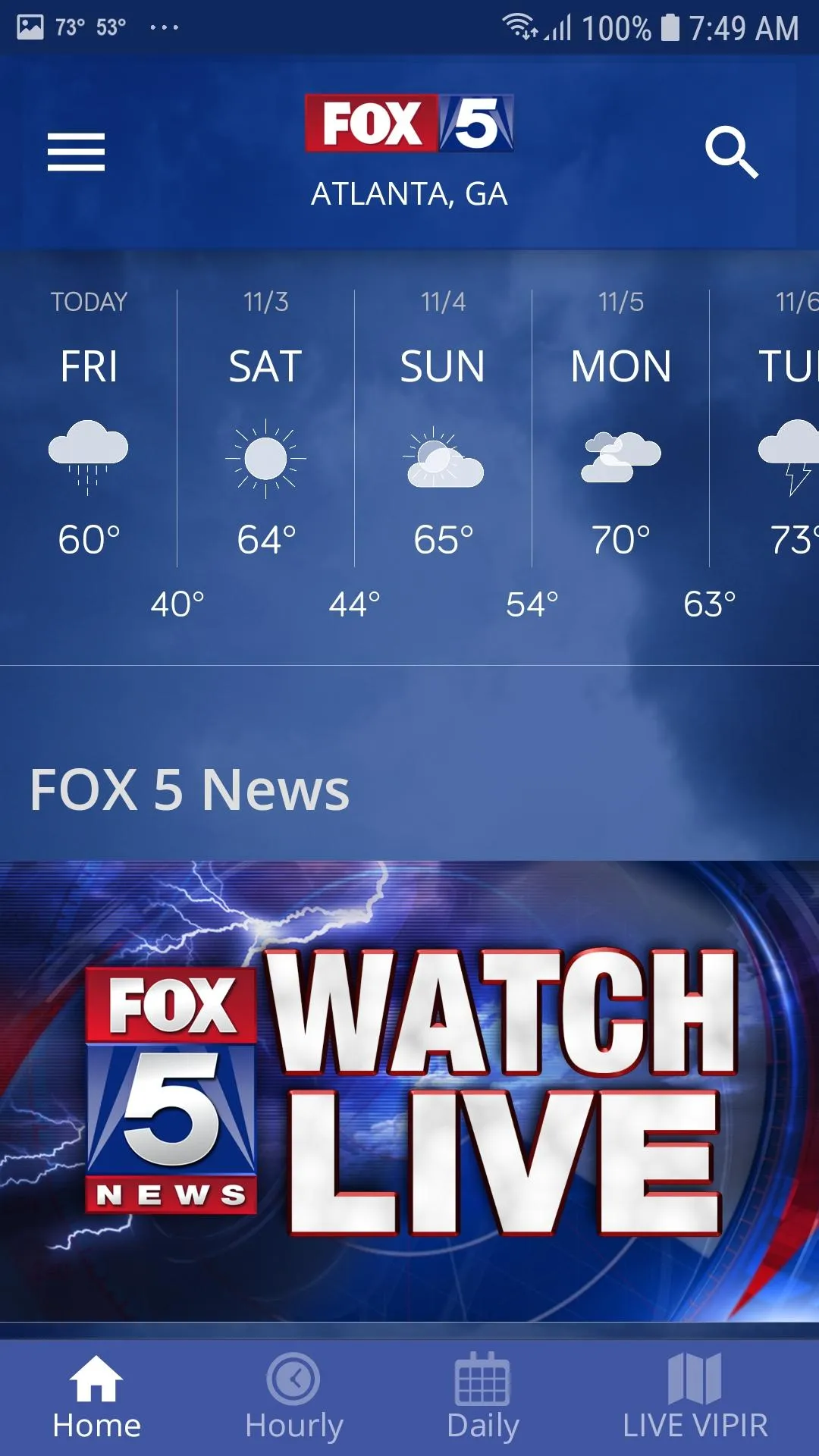 FOX 5 Atlanta: Storm Team Weat | Indus Appstore | Screenshot