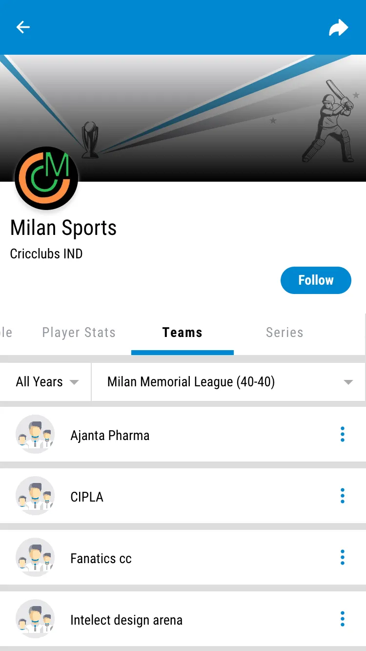 Milan Cricket Tournament | Indus Appstore | Screenshot