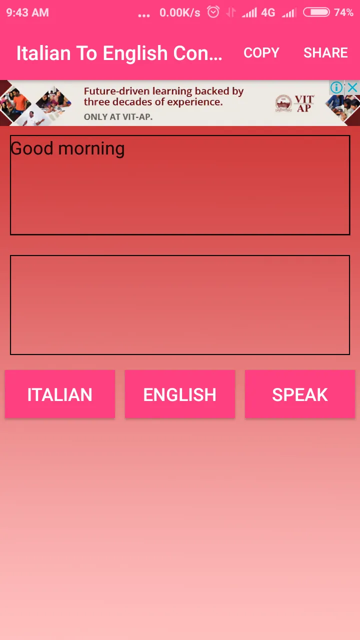 Italian To English Converter | Indus Appstore | Screenshot