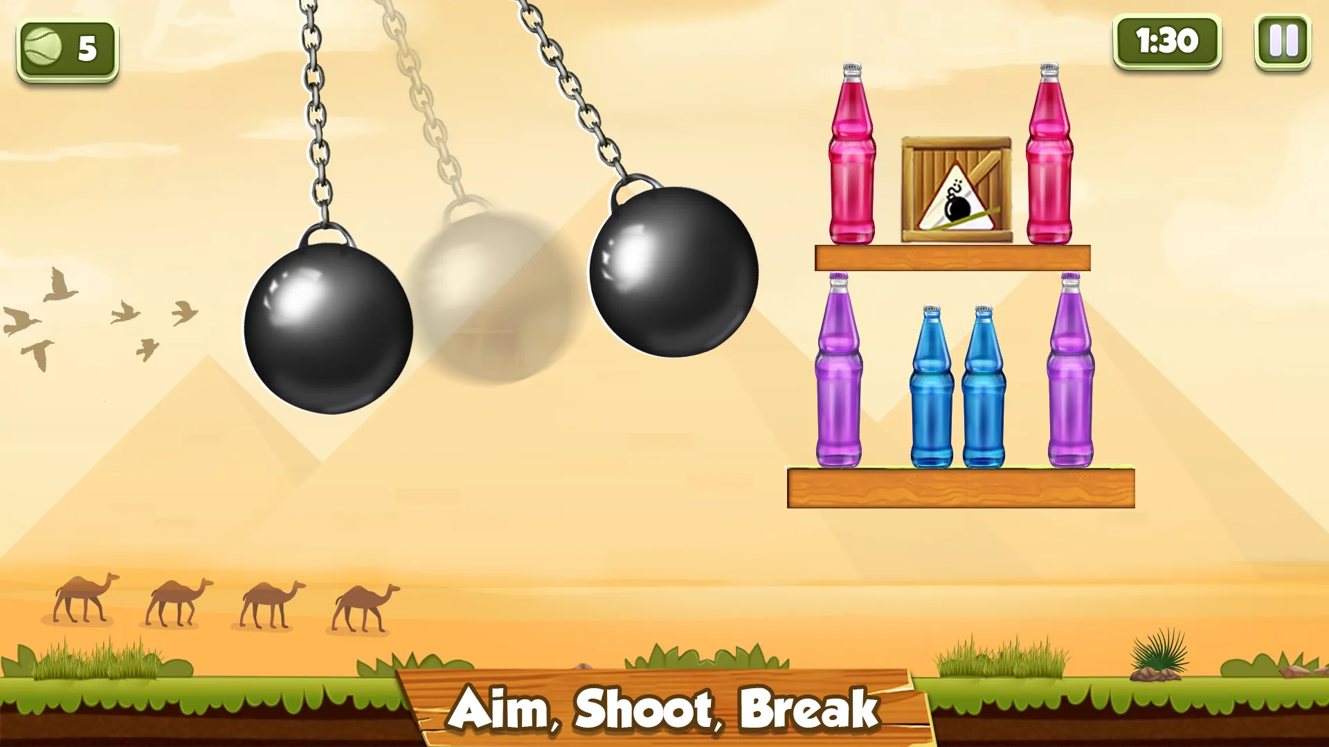 Bottle Shooter Slingshot Game | Indus Appstore | Screenshot