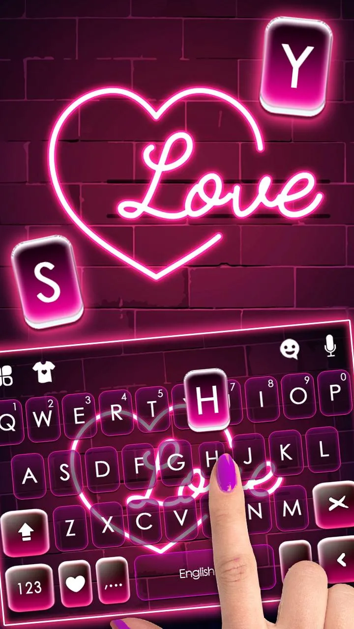 Neon Pink Love Theme | Indus Appstore | Screenshot