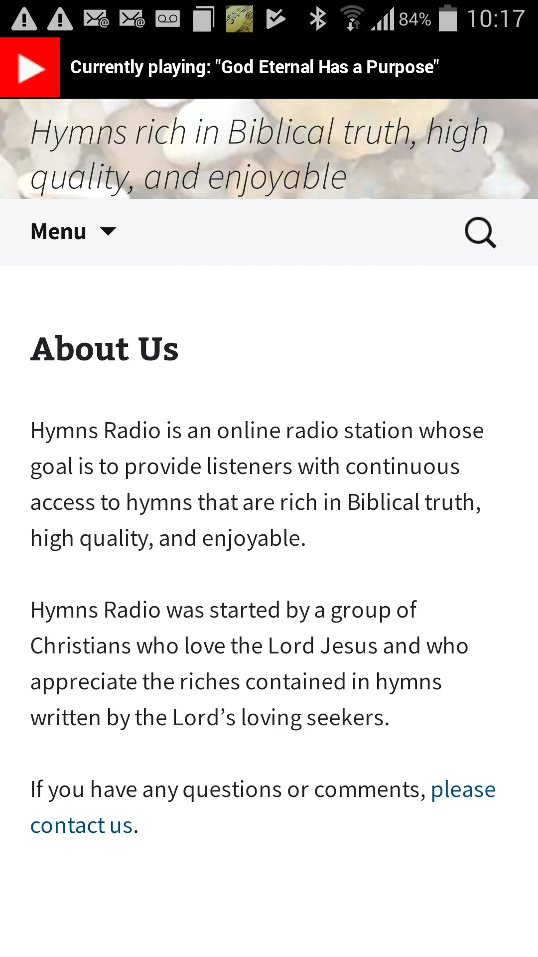 Hymns Radio | Indus Appstore | Screenshot