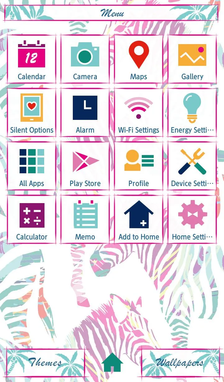 Colorful Zebras Theme +HOME | Indus Appstore | Screenshot