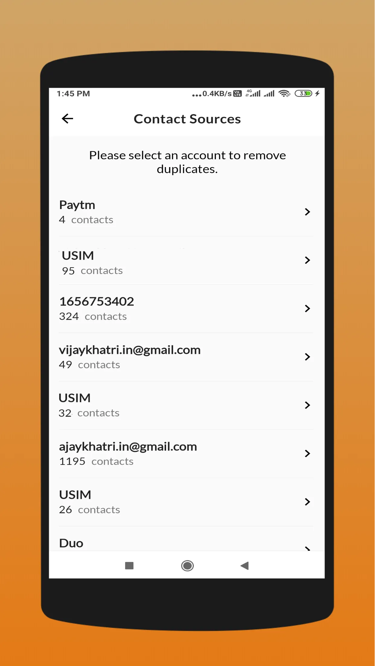 Duplicate Contacts Remover - C | Indus Appstore | Screenshot