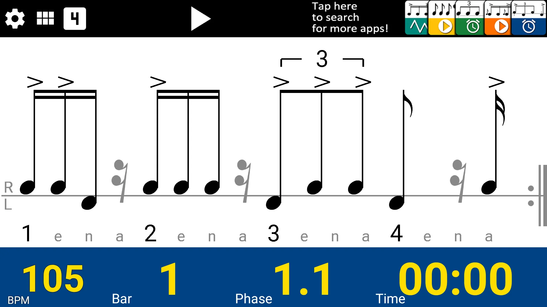 Drum Beat Metronome | Indus Appstore | Screenshot