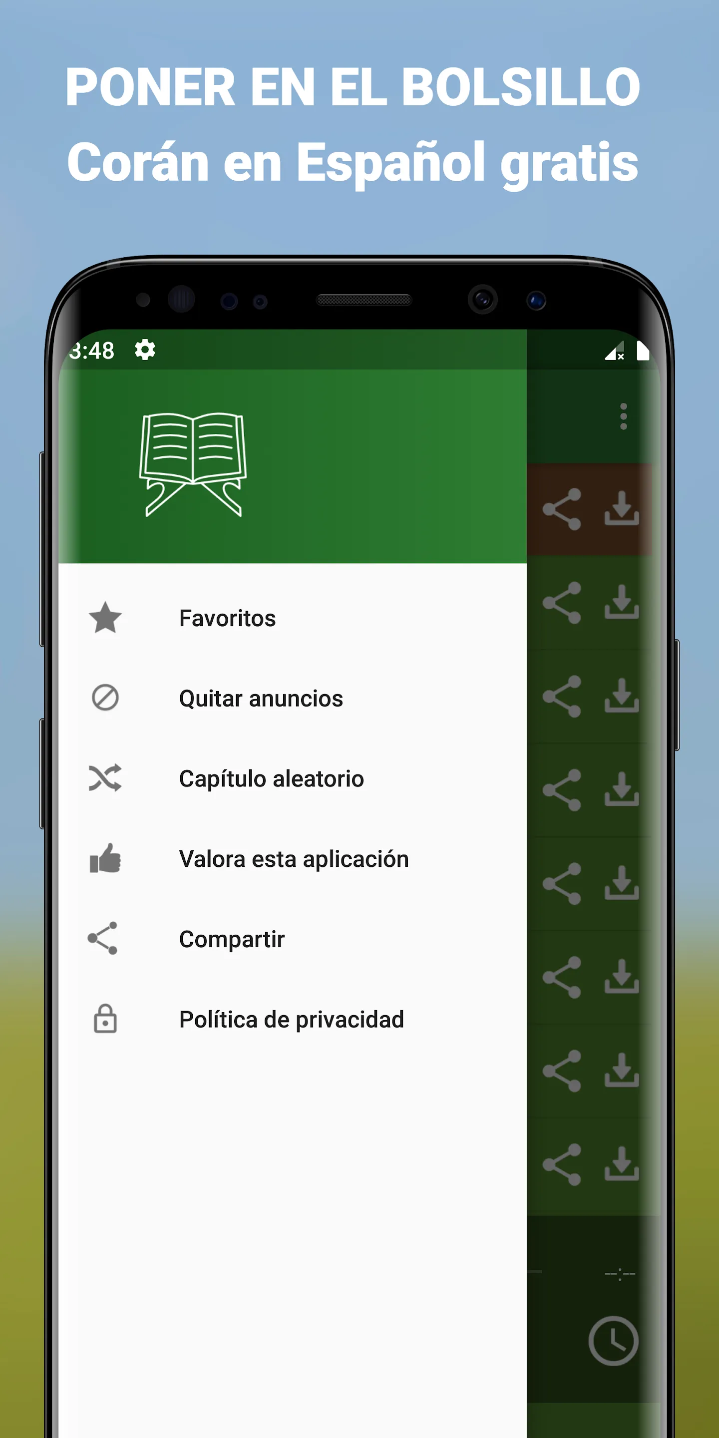 Audio Corán en Español app mp3 | Indus Appstore | Screenshot