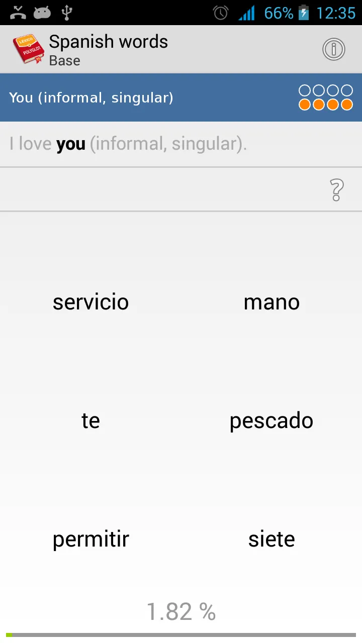 Learn Spanish Vocabulary | Indus Appstore | Screenshot