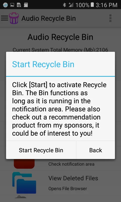 Audio Recycle Bin | Indus Appstore | Screenshot