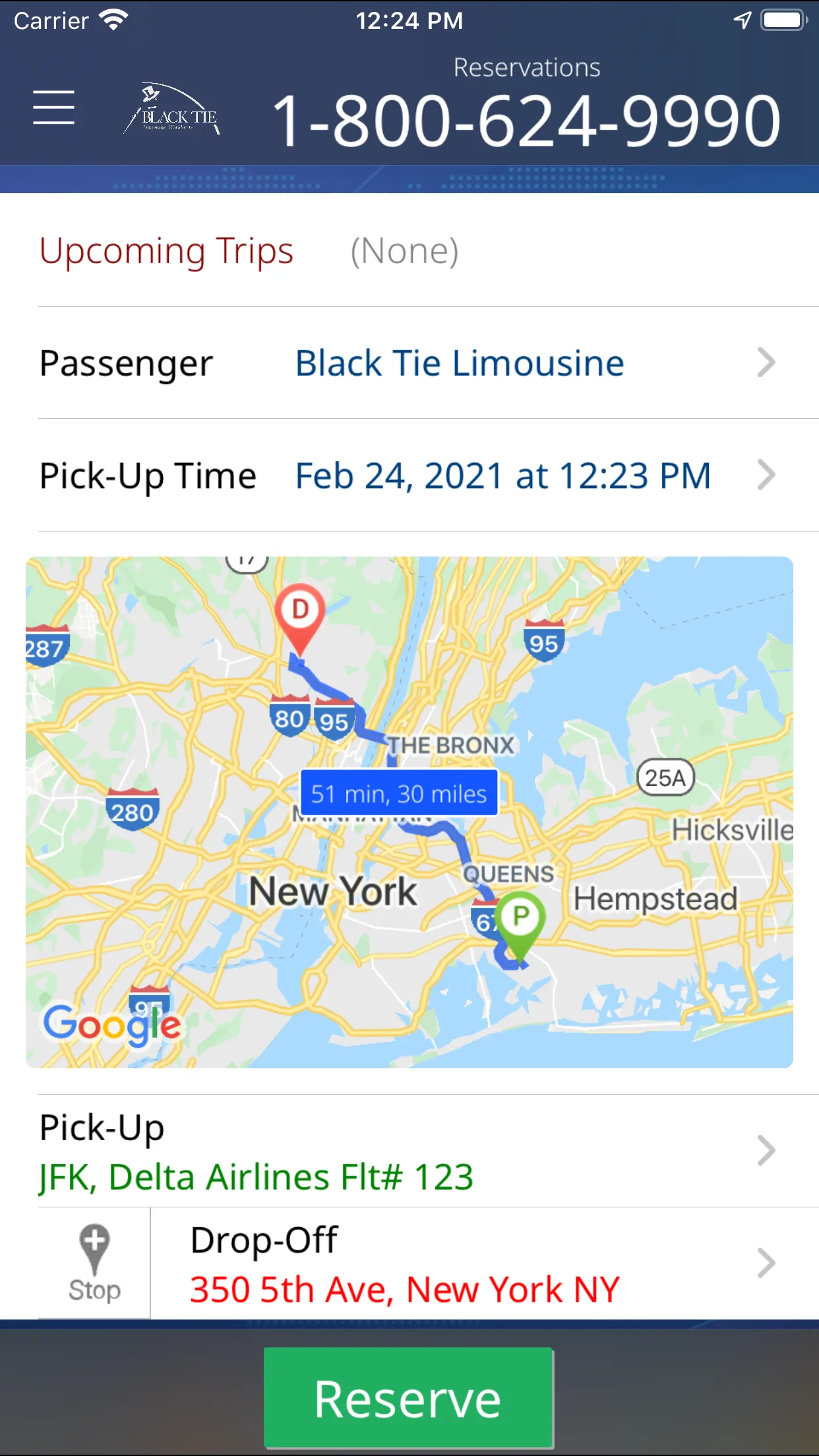 Black Tie Limousine | Indus Appstore | Screenshot