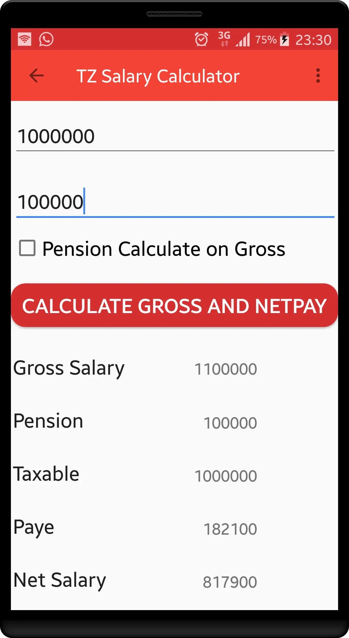 TZ Salary Calculator | Indus Appstore | Screenshot