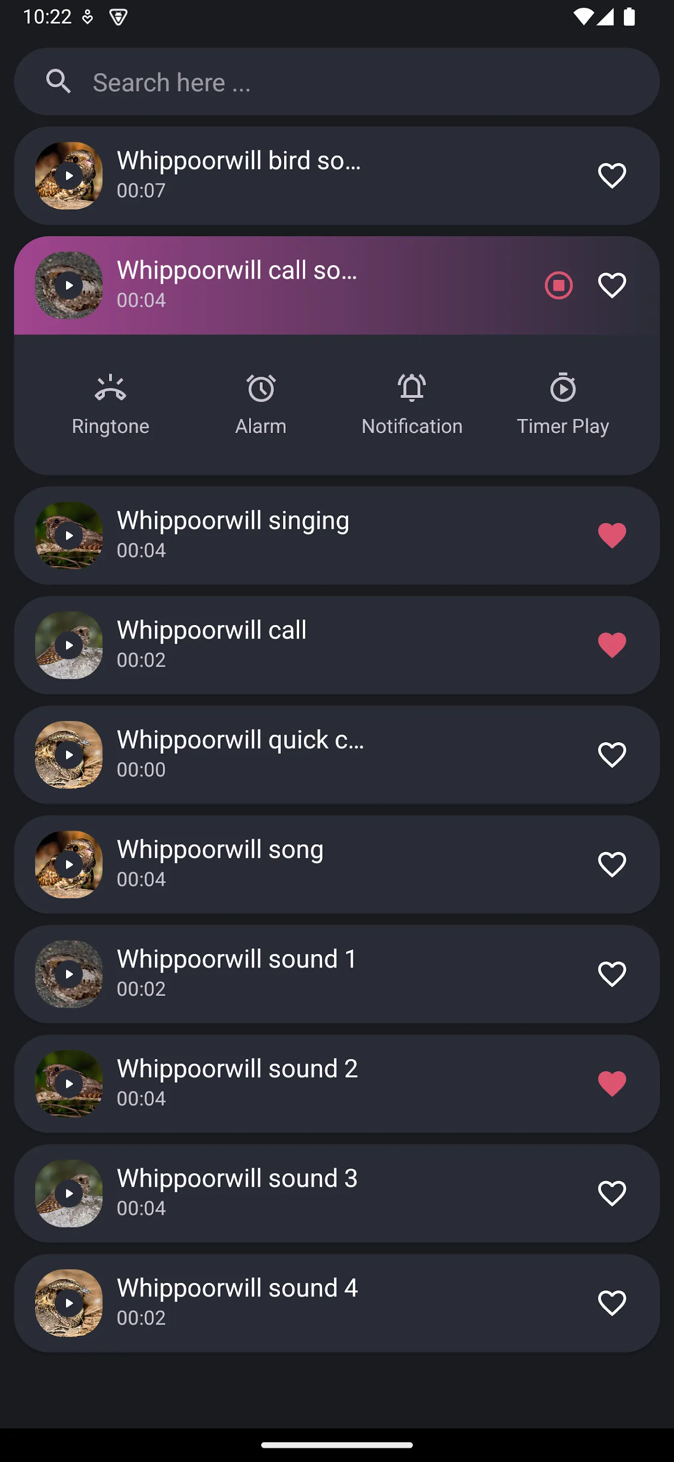 Whippoorwill sounds | Indus Appstore | Screenshot