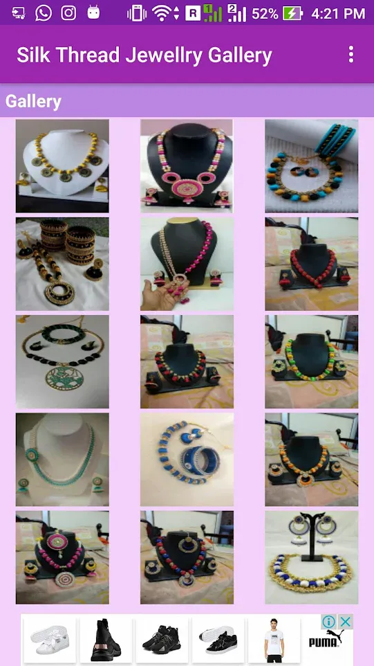 Silk Thread Jewellry Gallery | Indus Appstore | Screenshot