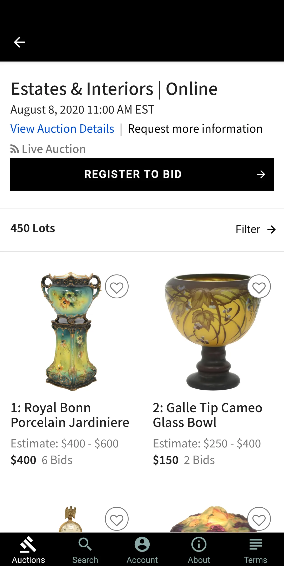 Fontaine's Auction Gallery Liv | Indus Appstore | Screenshot