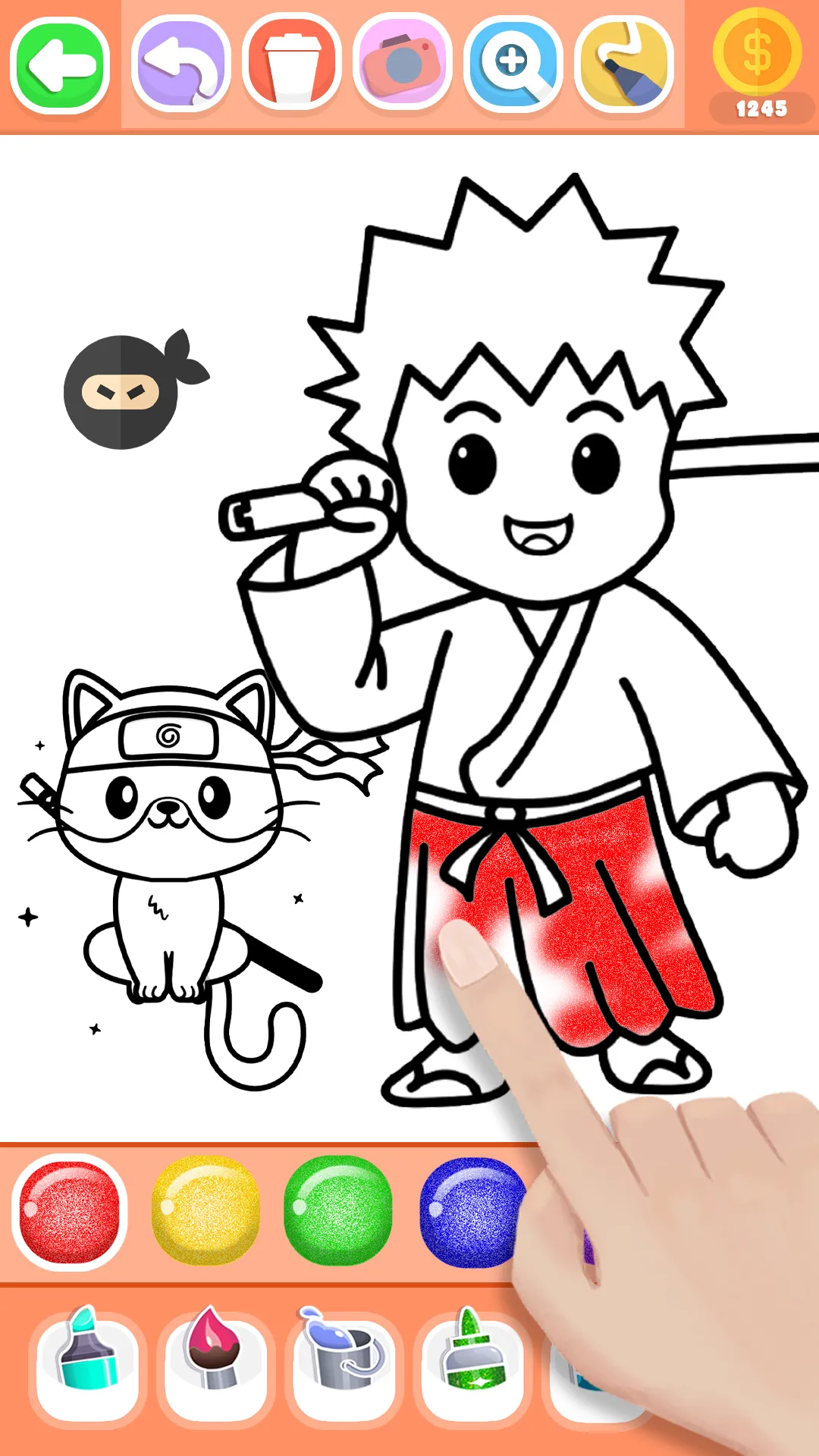 Boys Ninja Coloring & Memory | Indus Appstore | Screenshot