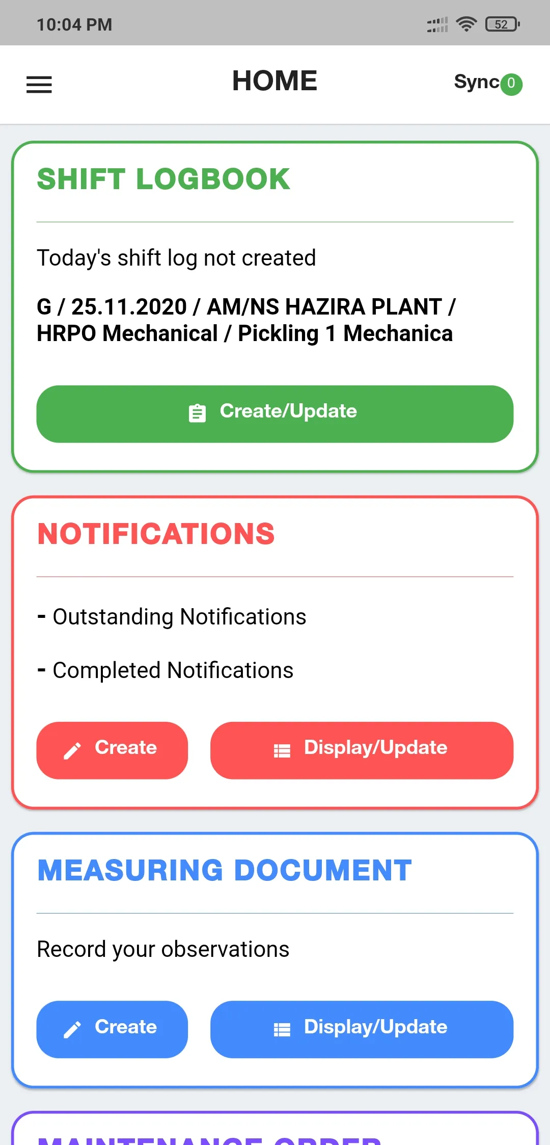 AM/NS Plant Maintenance | Indus Appstore | Screenshot