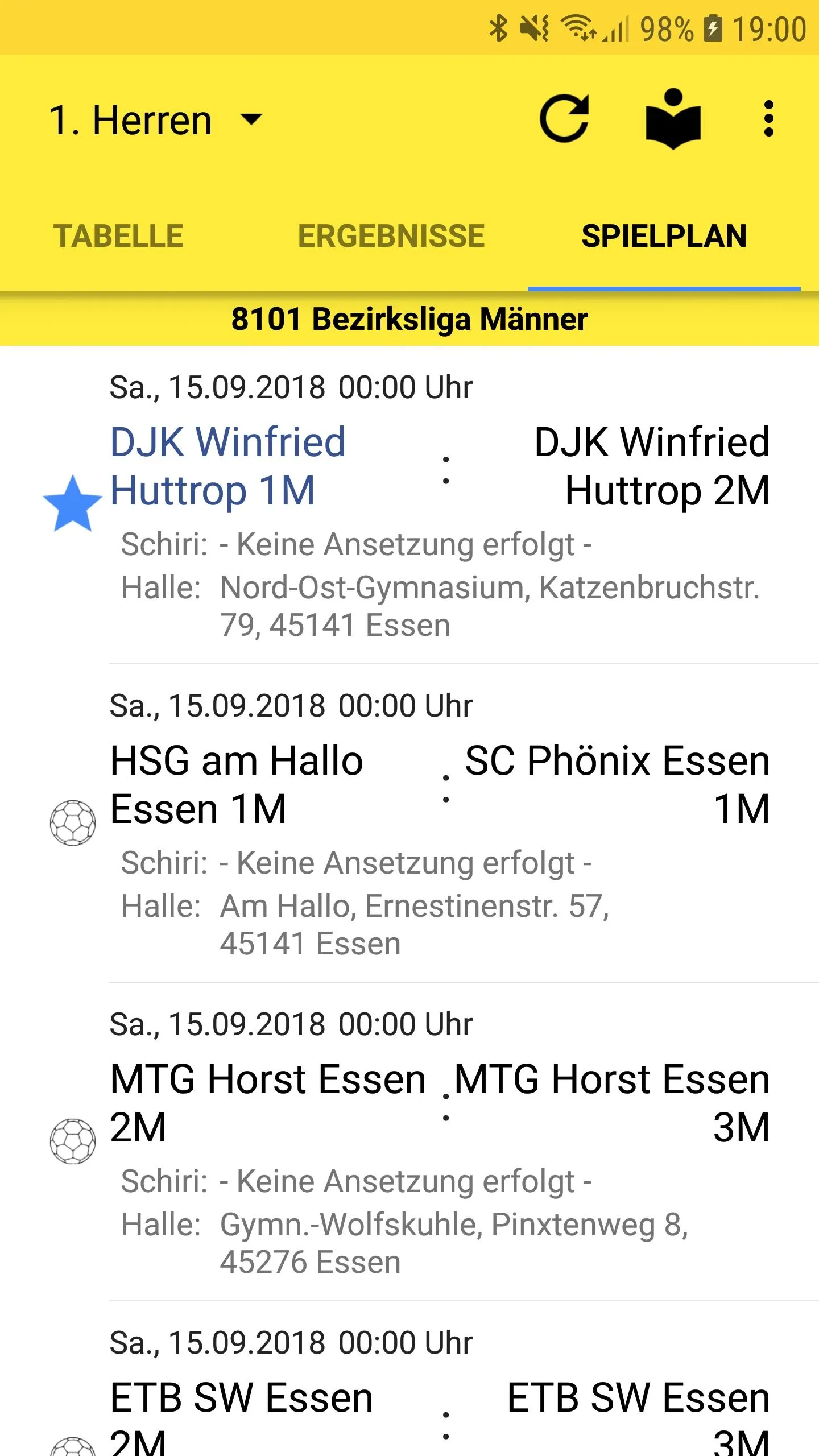 DJK Winfried Huttrop Handball | Indus Appstore | Screenshot