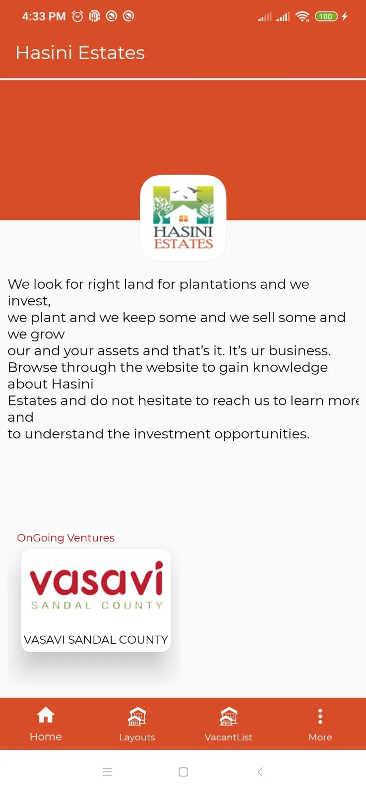 Hasini Estates | Indus Appstore | Screenshot