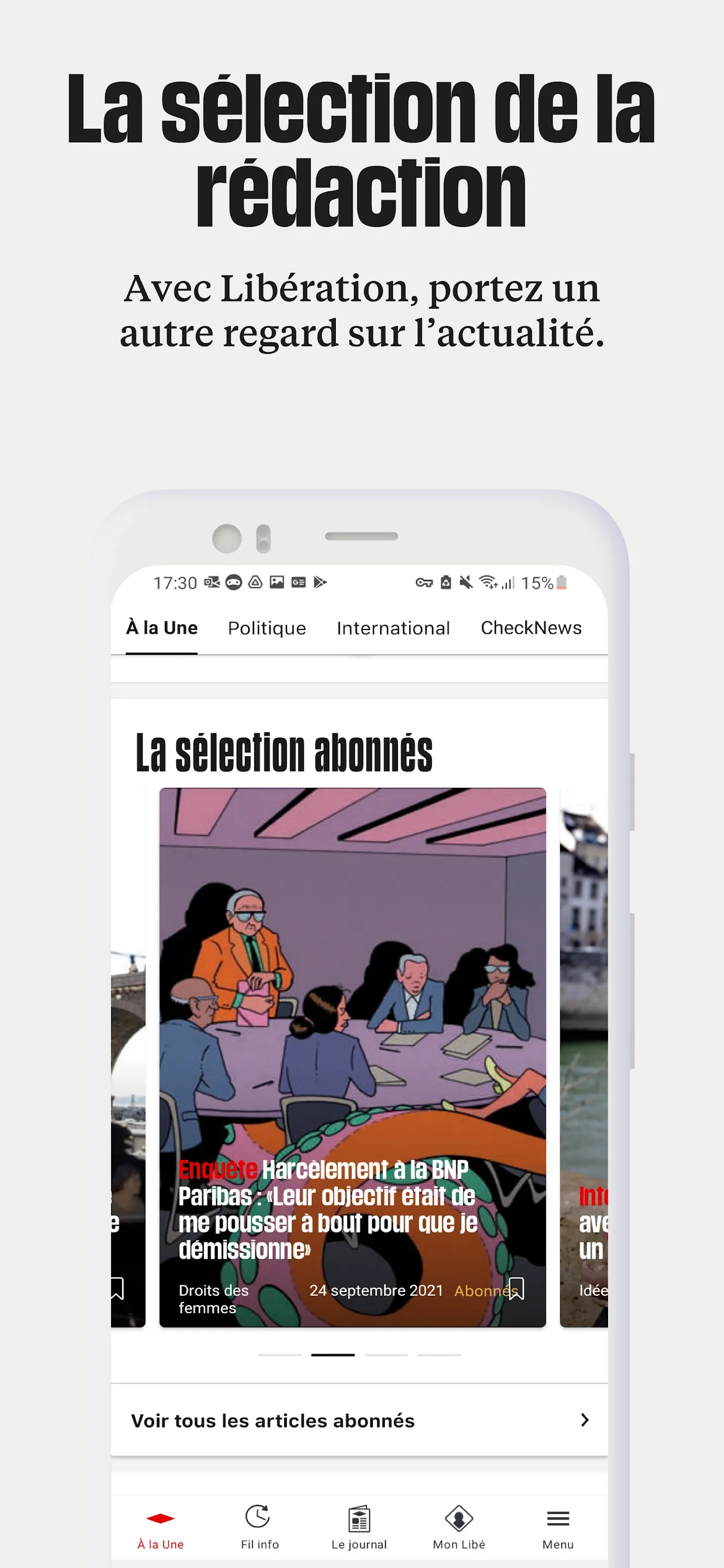 Libération: Info et Actualités | Indus Appstore | Screenshot