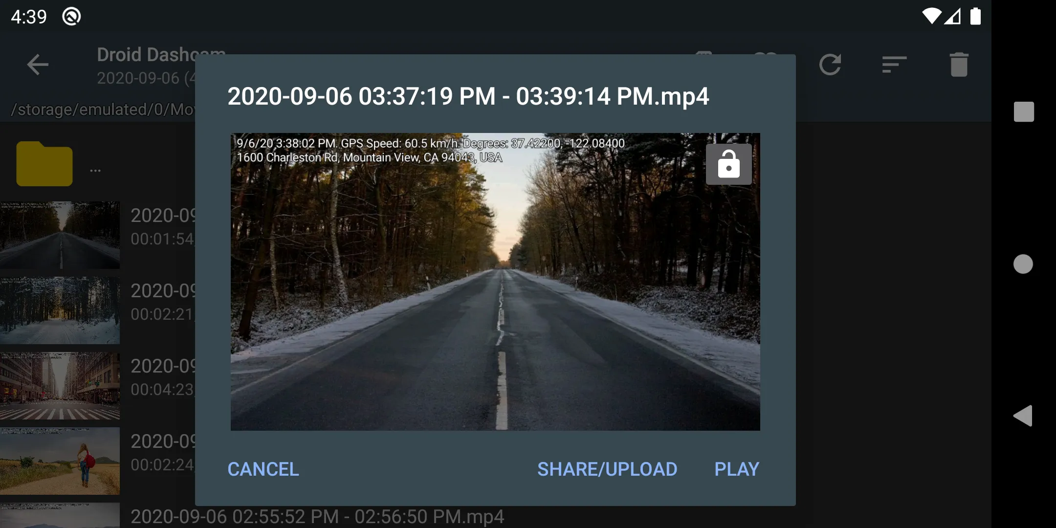 Droid Dashcam - Video Recorder | Indus Appstore | Screenshot