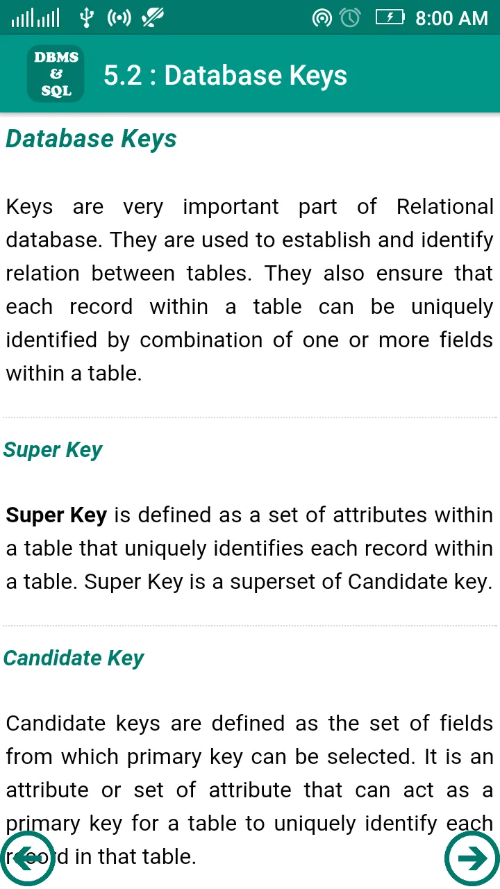 Learn DBMS | Indus Appstore | Screenshot