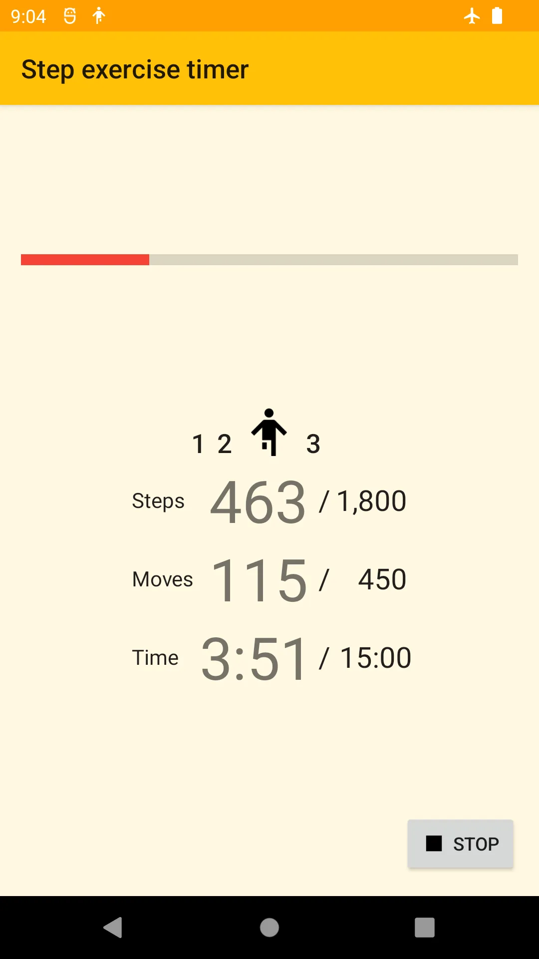 Step exercise timer | Indus Appstore | Screenshot