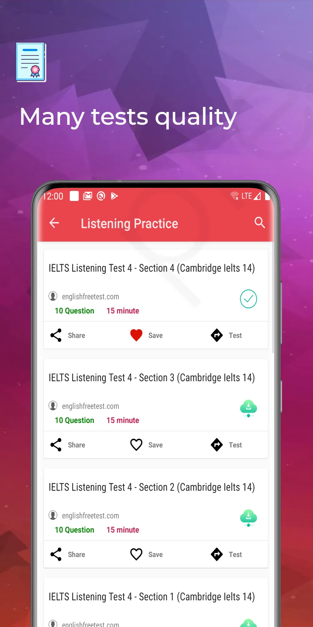 IELTS practice test | Indus Appstore | Screenshot