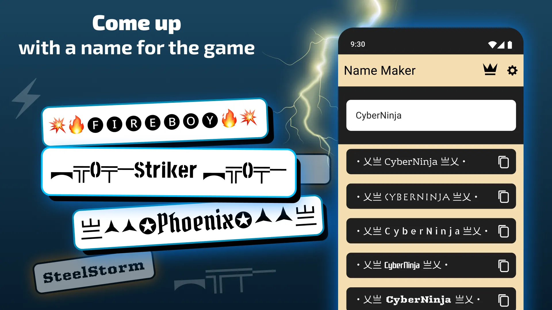 Nickname Maker: Gamer names | Indus Appstore | Screenshot