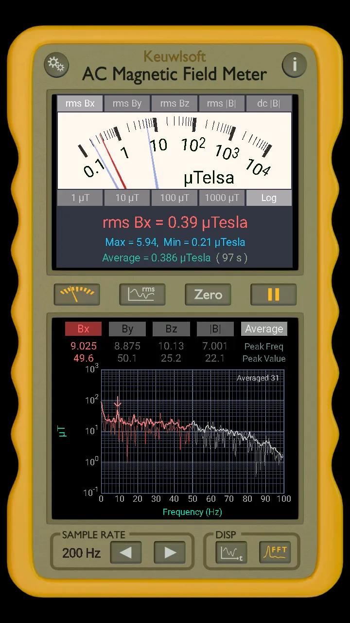 AC Magnetic Field Meter | Indus Appstore | Screenshot