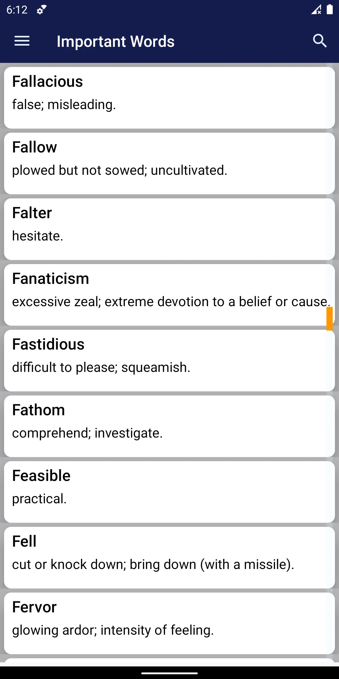 Vocabulary Builder for GRE® | Indus Appstore | Screenshot