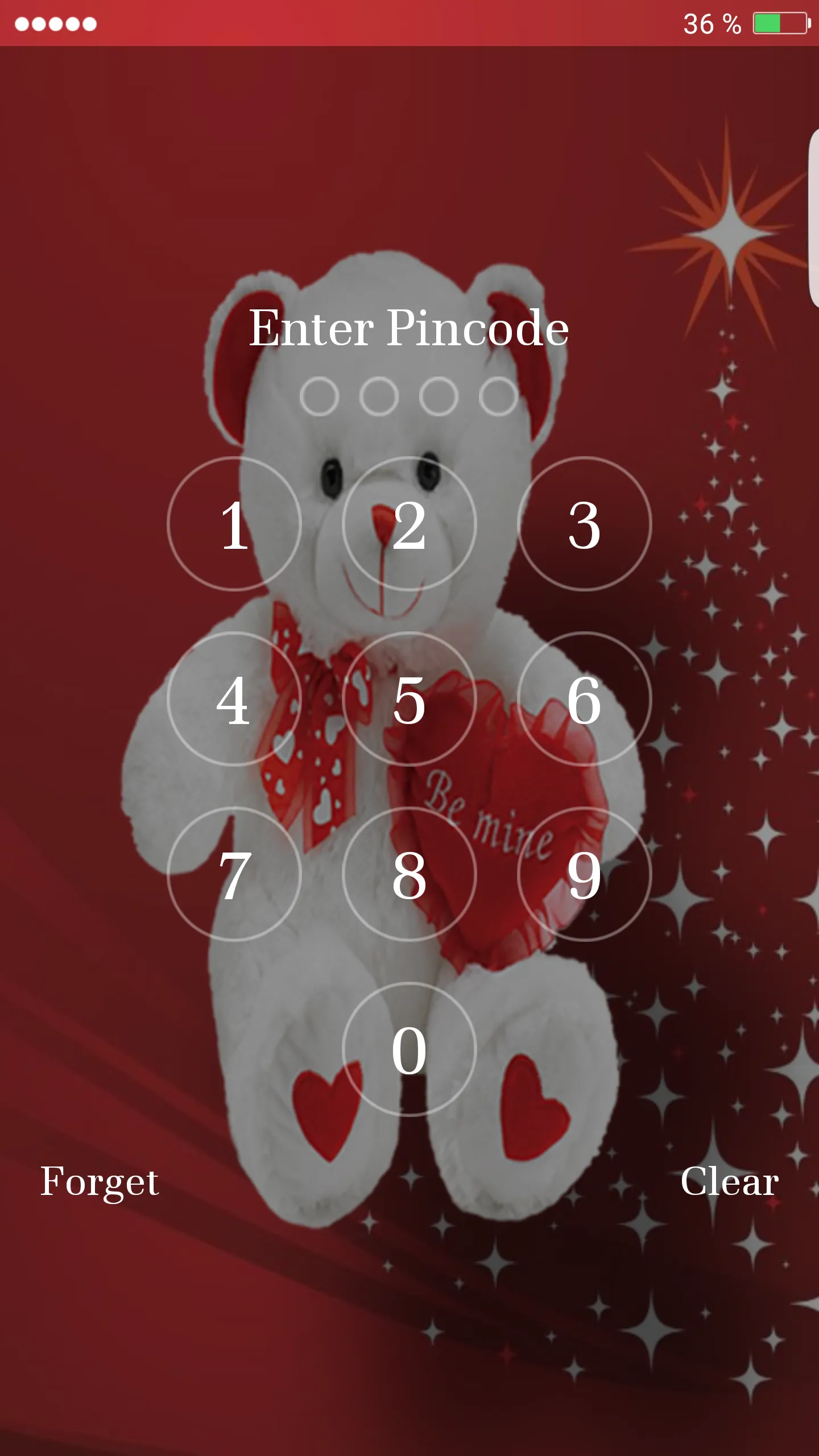 Teddy Bear Pin Lock Screen | Indus Appstore | Screenshot