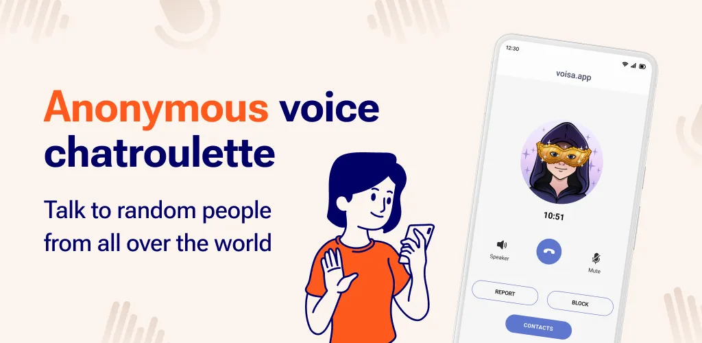 Voisa: voice chatroullette | Indus Appstore | Screenshot