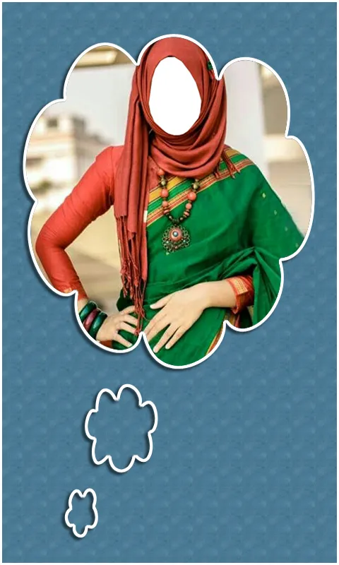 Hijab With Saree Photo Montage | Indus Appstore | Screenshot