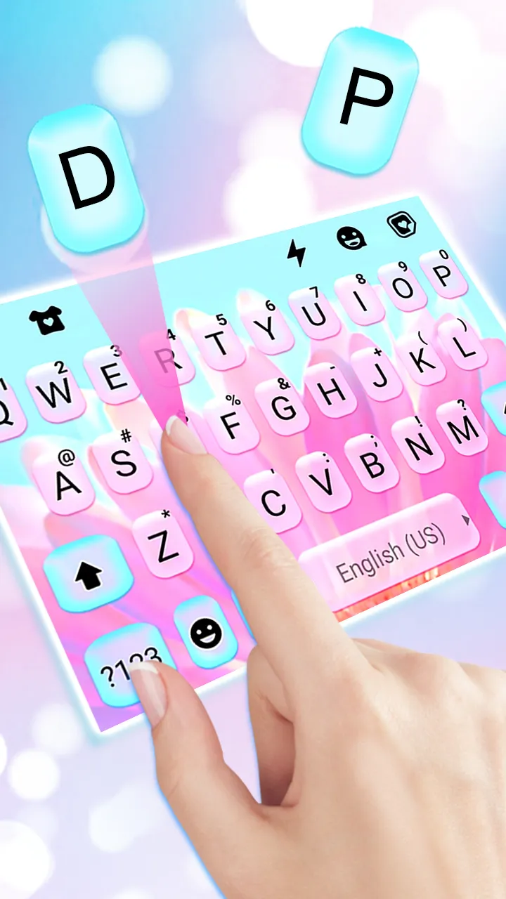 Pink Pedals Keyboard Theme | Indus Appstore | Screenshot