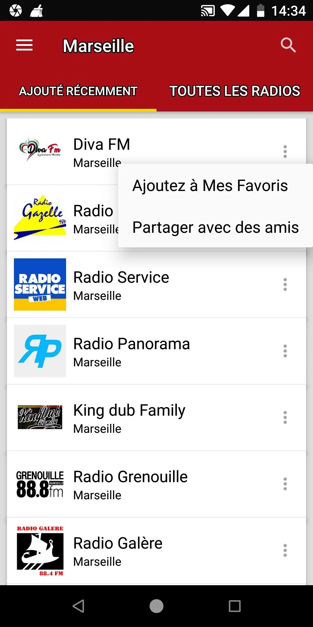 Radios de Marseille | Indus Appstore | Screenshot