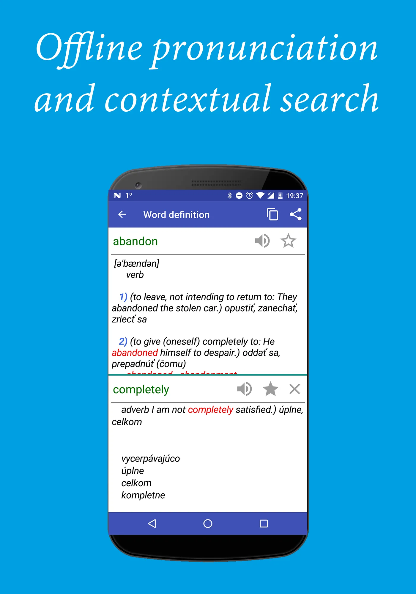 English-Slovak Dictionary | Indus Appstore | Screenshot