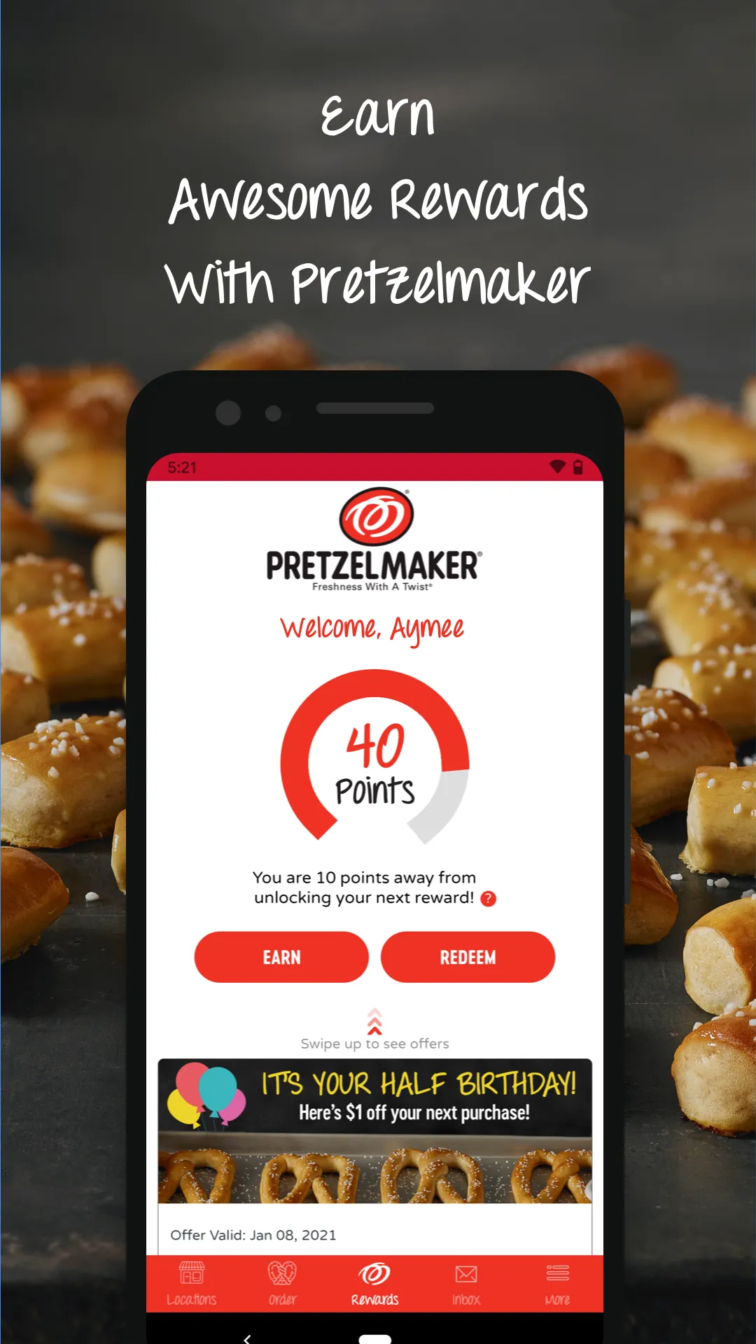 Pretzelmaker Rewards | Indus Appstore | Screenshot