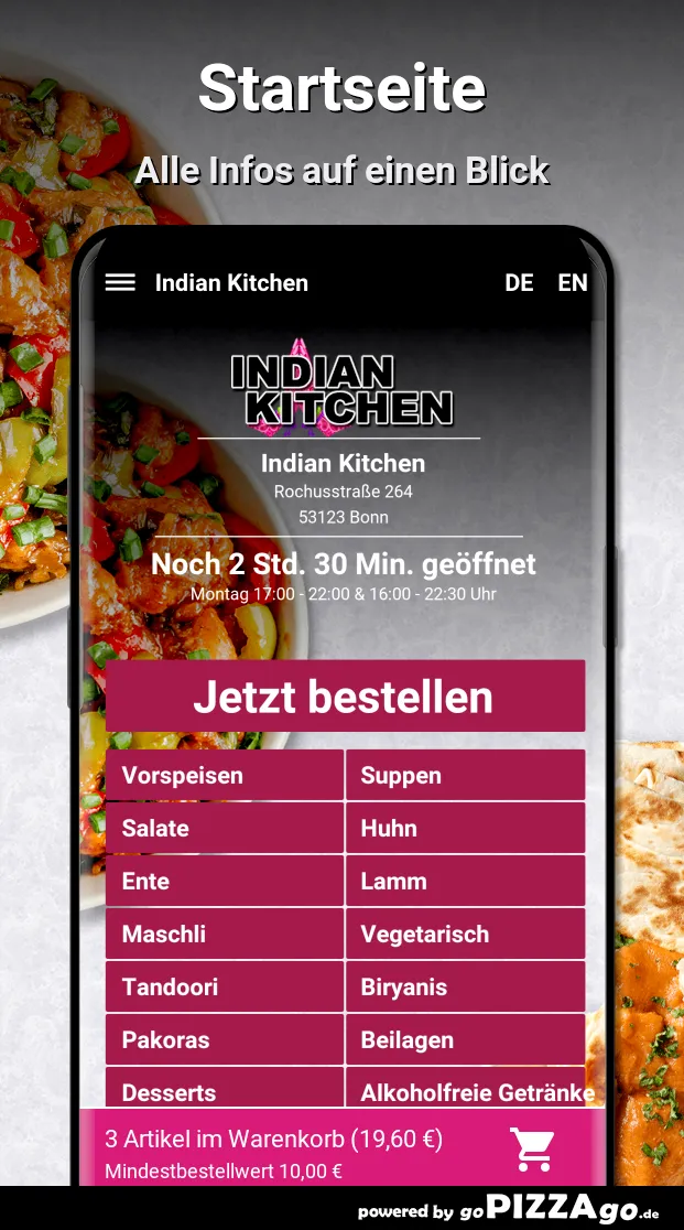 Indian Kitchen Bonn | Indus Appstore | Screenshot