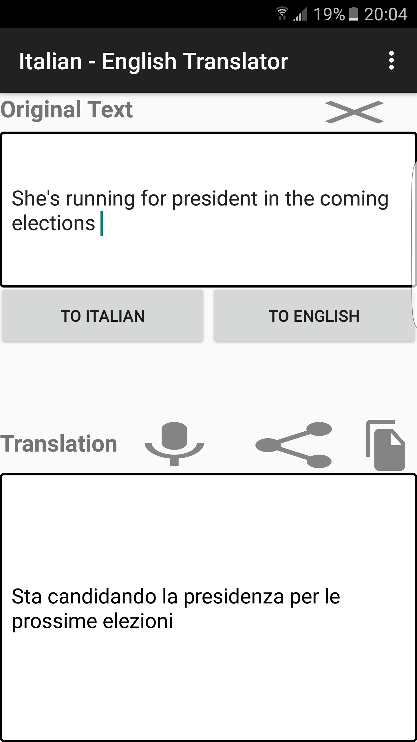 Italian - English Translator | Indus Appstore | Screenshot