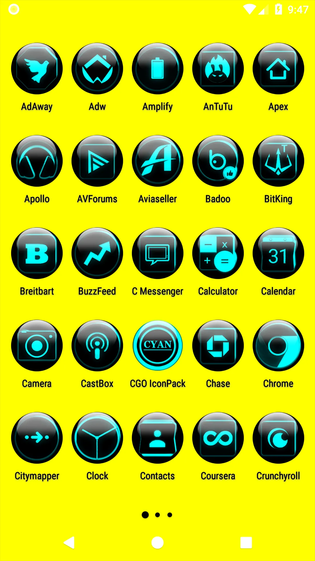 Cyan Glass Orb Icon Pack | Indus Appstore | Screenshot