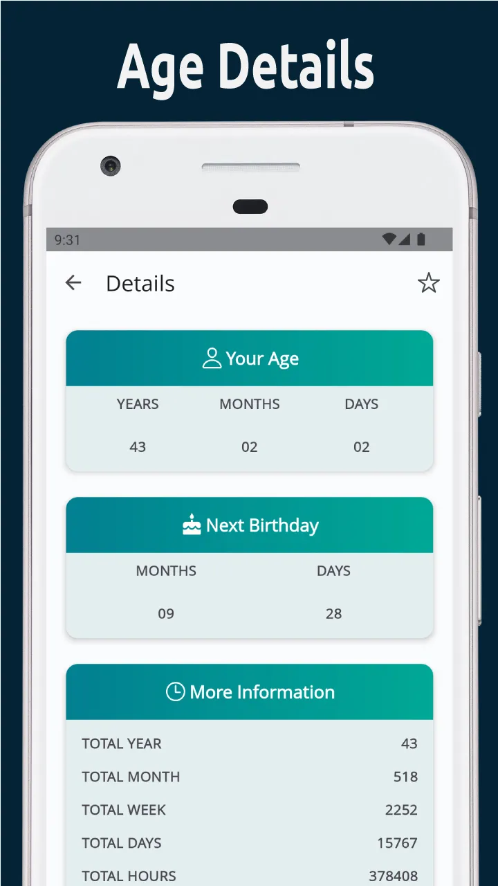 Age Calculator HD | Indus Appstore | Screenshot