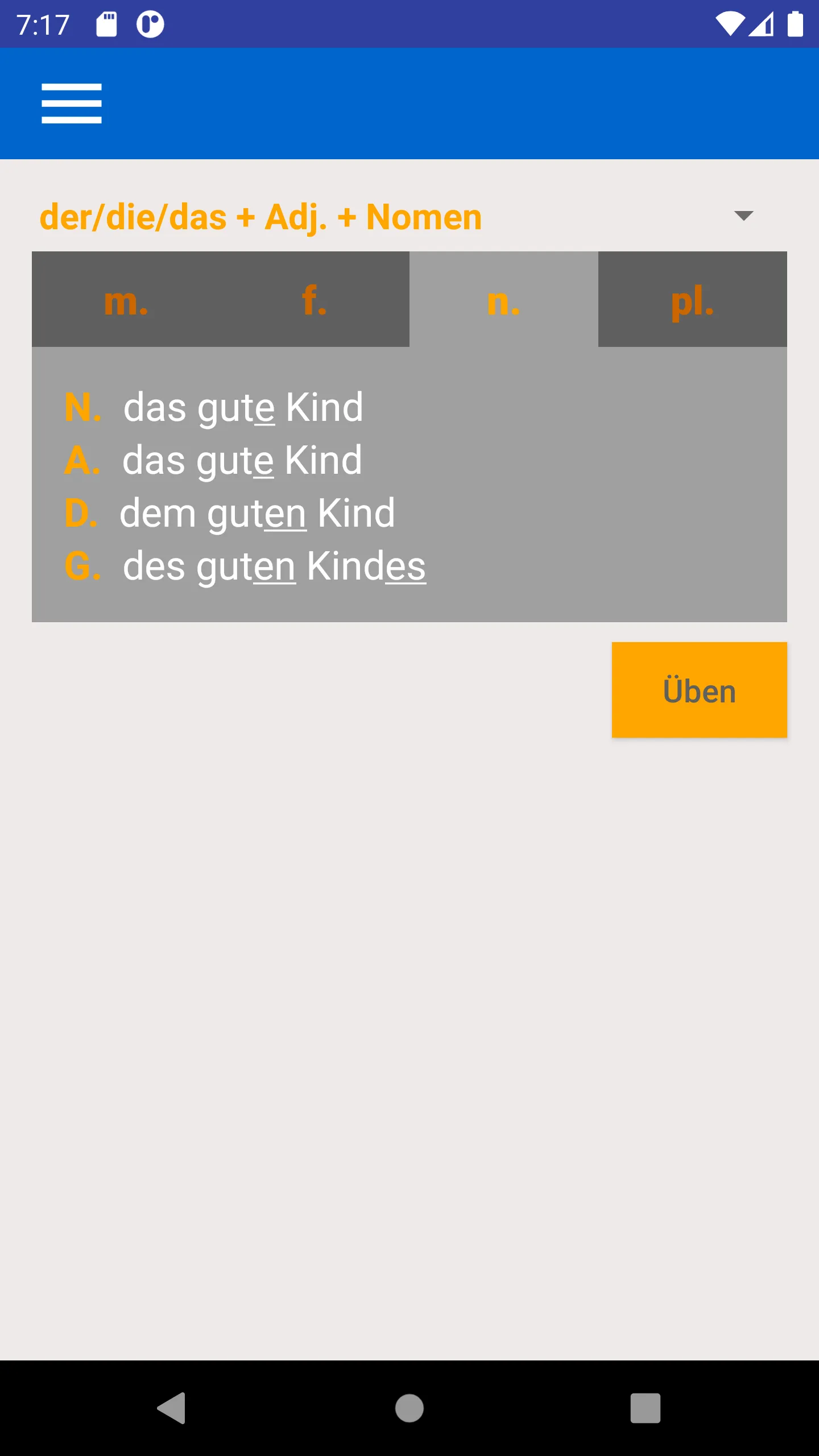 German Adjective Endings | Indus Appstore | Screenshot