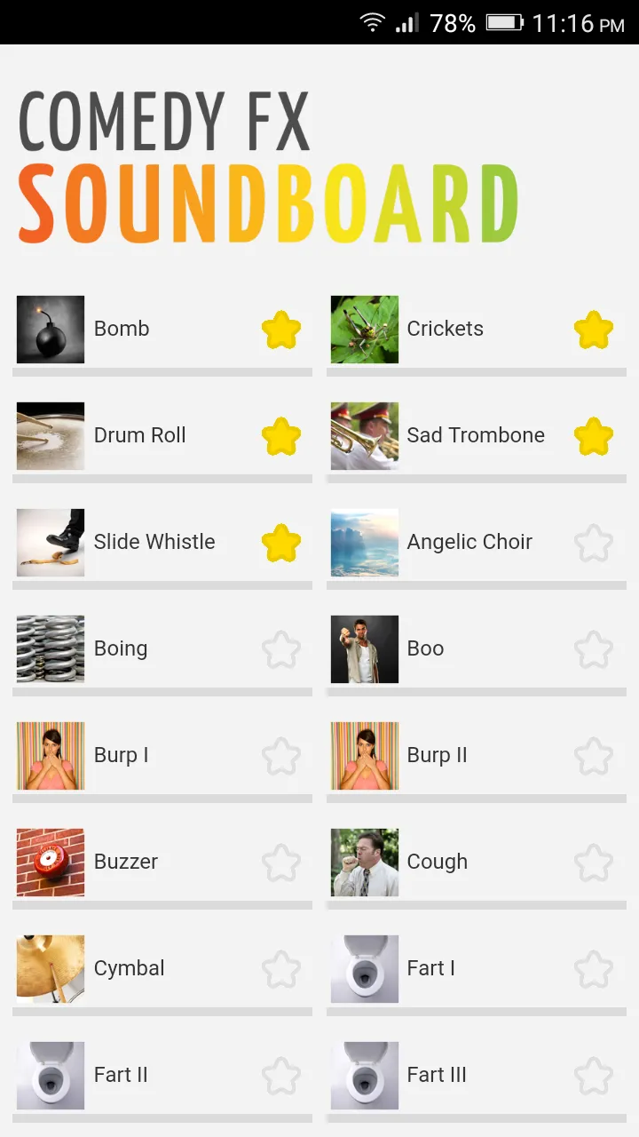 Comedy FX Soundboard | Indus Appstore | Screenshot