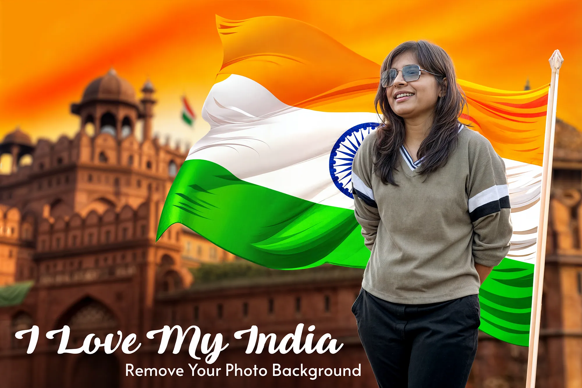 Indian Flag Text Photo Frames | Indus Appstore | Screenshot