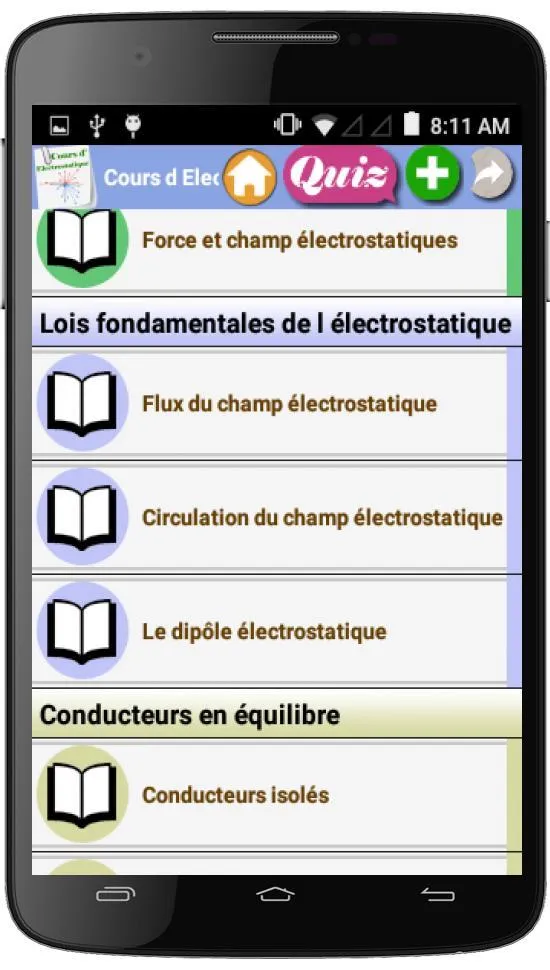 Cours d Electrostatique | Indus Appstore | Screenshot