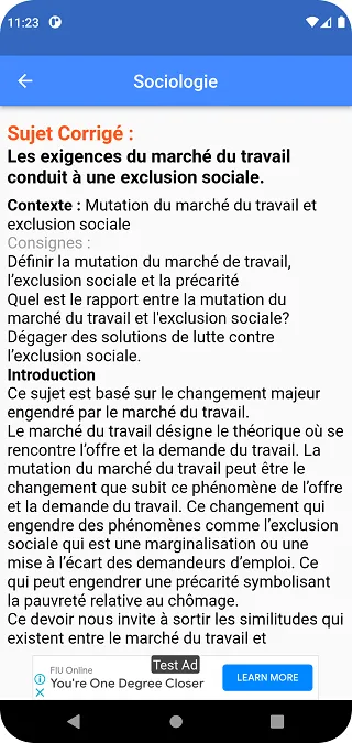 Sociologie : Sujets Corrigés | Indus Appstore | Screenshot