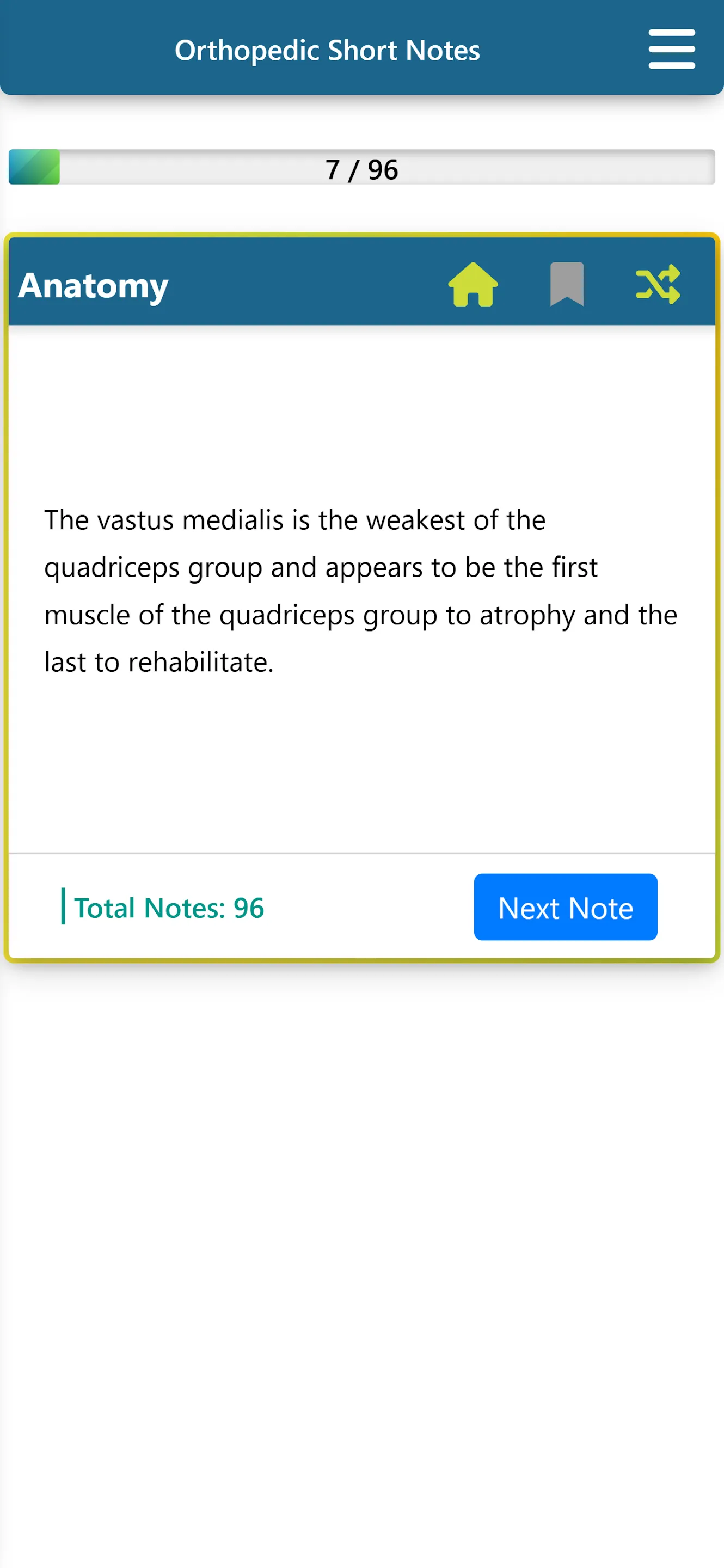 Orthopedic Notes Review | Indus Appstore | Screenshot