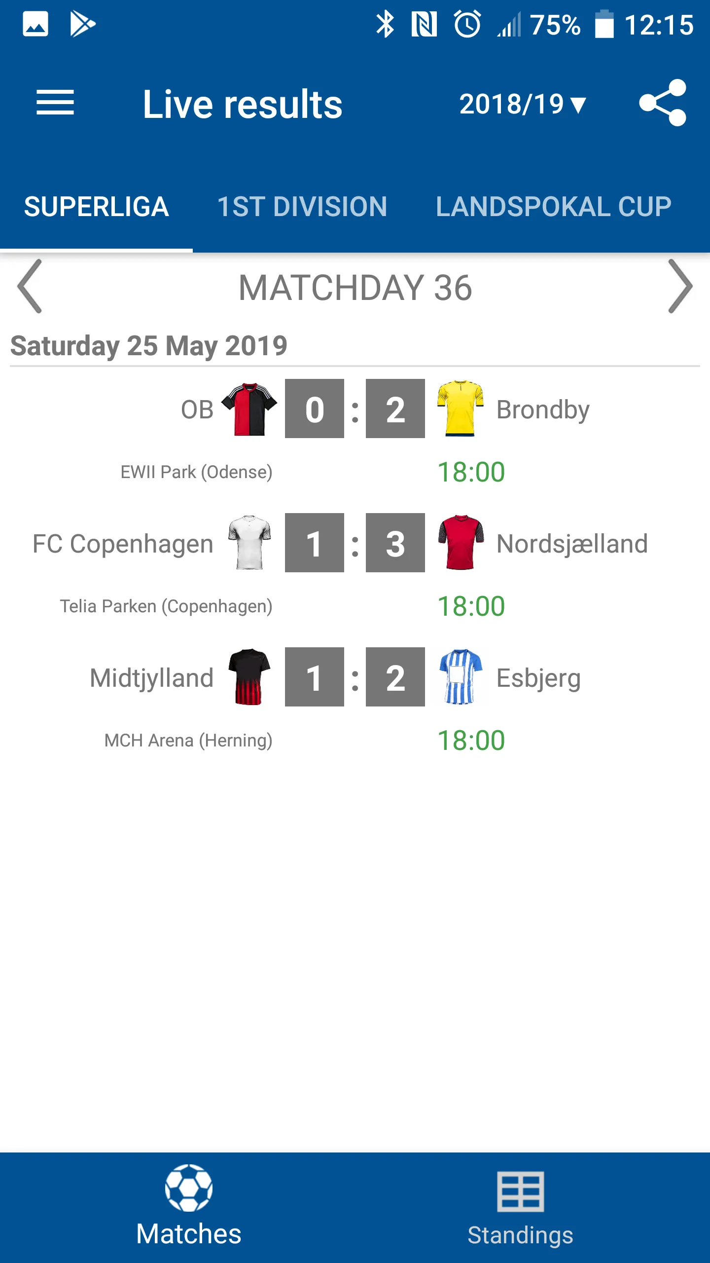 Live Scores for Superliga 2025 | Indus Appstore | Screenshot