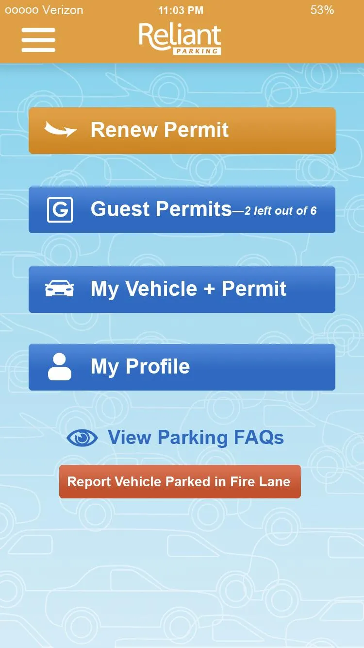 Reliant Parking - Resident | Indus Appstore | Screenshot