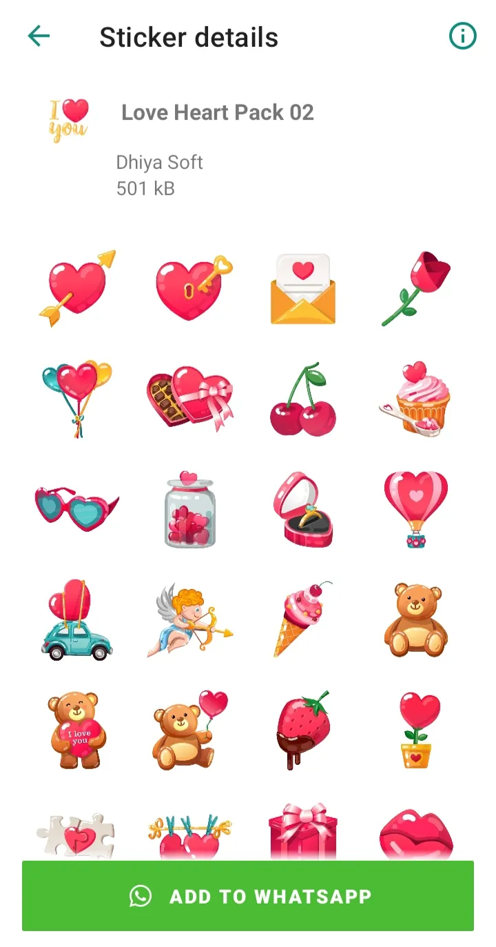 Love Heart Stickers for WA | Indus Appstore | Screenshot